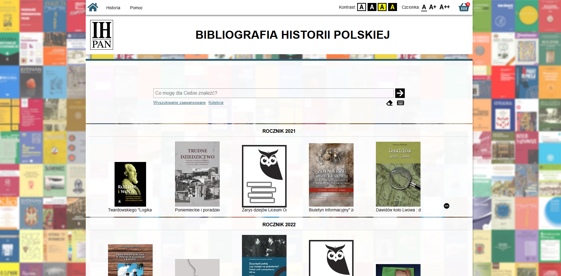 Zrzut strony www Bibliografii